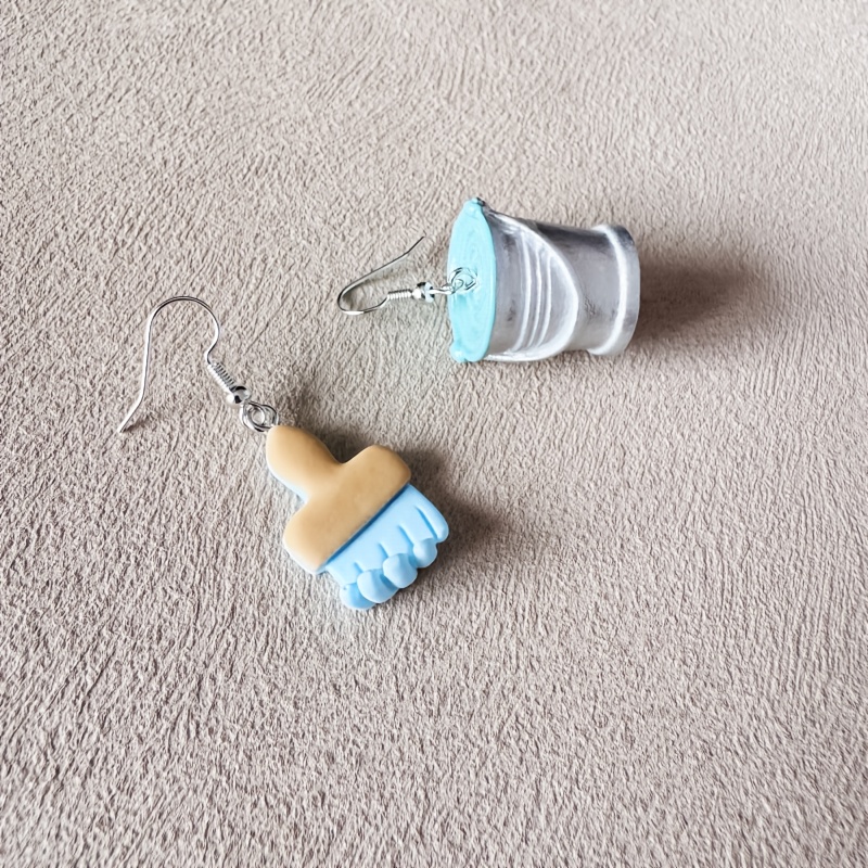 Creative Asymmetric Artistic Earrings, Quirky Design
